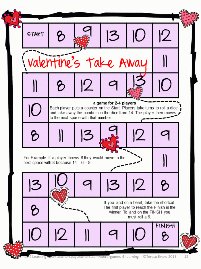 First grade Valentine's Day addition worksheet with kisses used as manipulatives to solve math problems