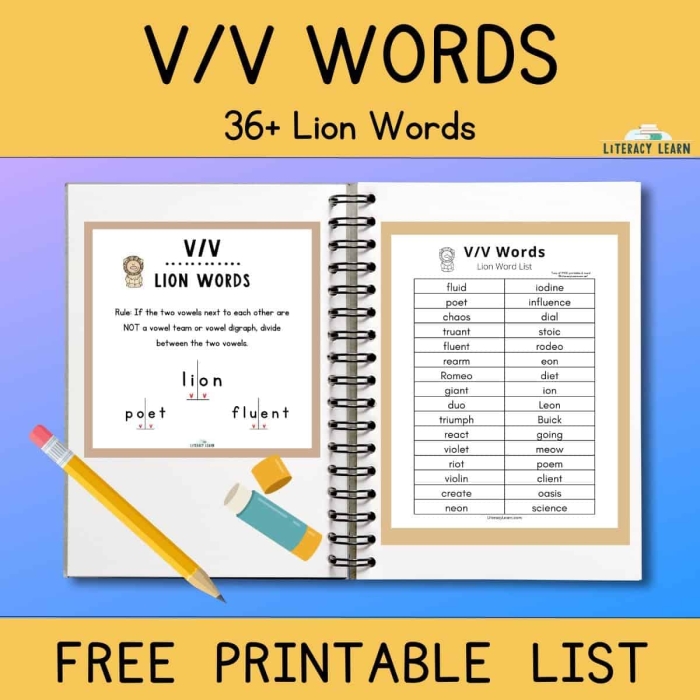 VCCV syllable patterns counting and sorting activity for beginning readers First grade students practice dividing consonant-vowel-consonant-consonant syllable pattern words on a two-page handwriting worksheet