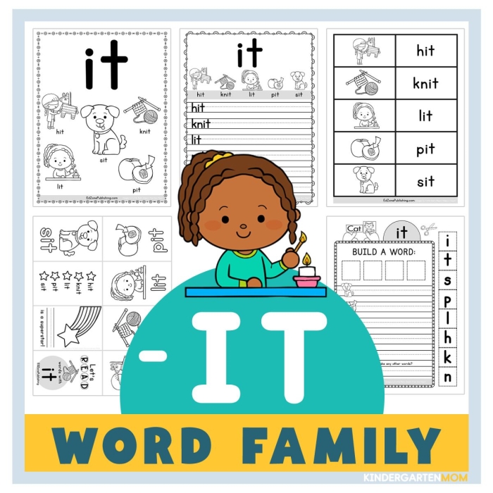 Worksheet featuring engaging activities for the -ot word family to enhance first-grade vocabulary skills