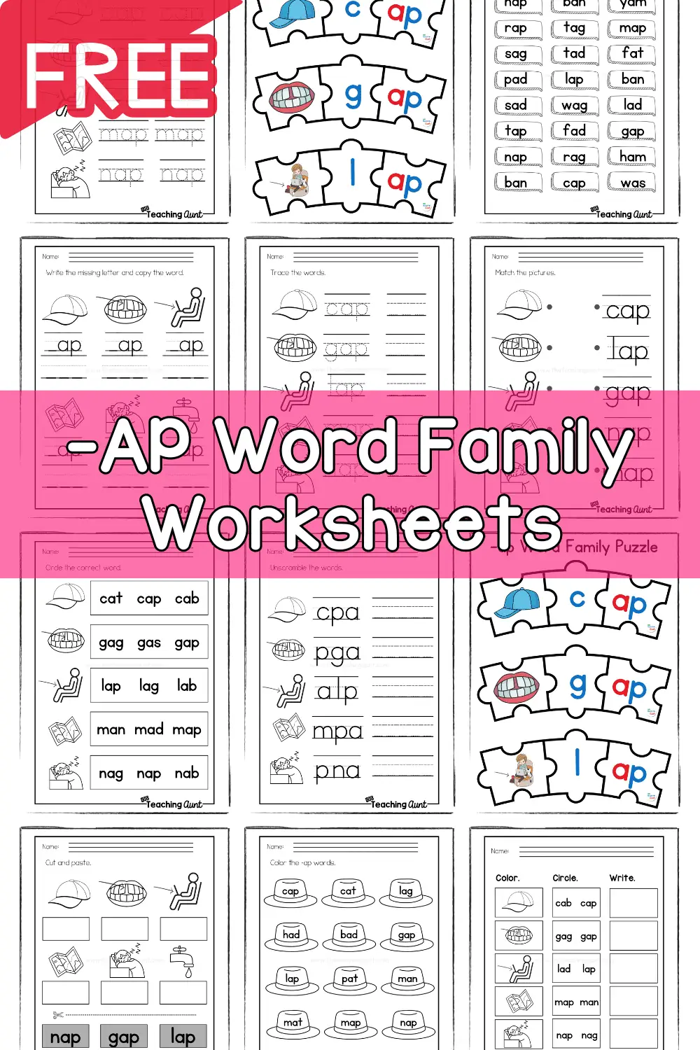 Colorful -ot word family worksheet designed for first graders to enhance vocabulary skills
