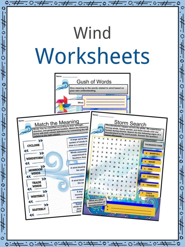 Introduction to Wind Worksheet for First Graders A first-grade student exploring wind concepts in an earth science worksheet