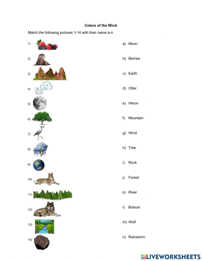 Image title: Introduction to wind and its effects in nature for young learners ALT text: First grade worksheet exploring the concept of wind in earth science