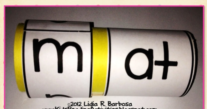 Roll a Word worksheet featuring colorful dice and word family examples for first graders