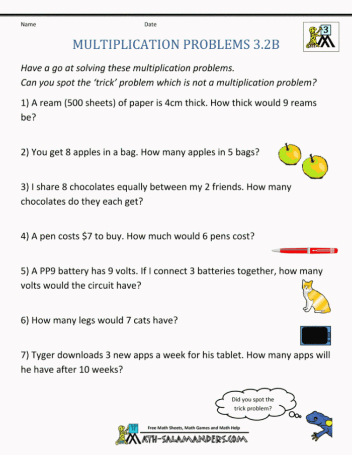 Quick review of math concepts for first grade students Practice Test worksheet featuring addition and subtraction word problems for first graders