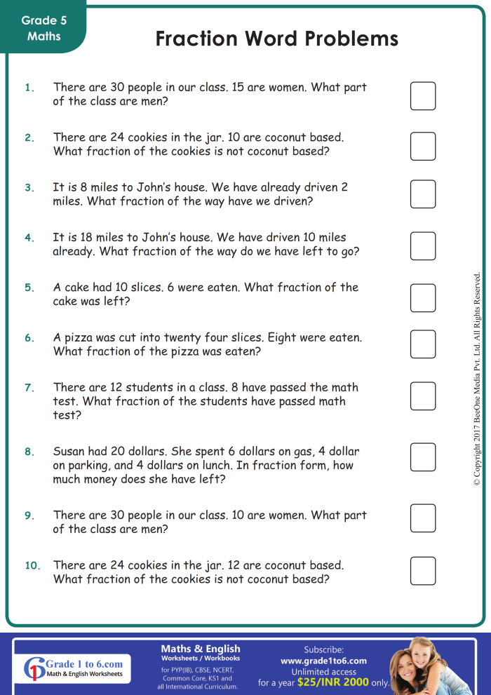 Engaging word problems for first grade math practice and review Practice Test worksheet featuring addition and subtraction word problems for first graders