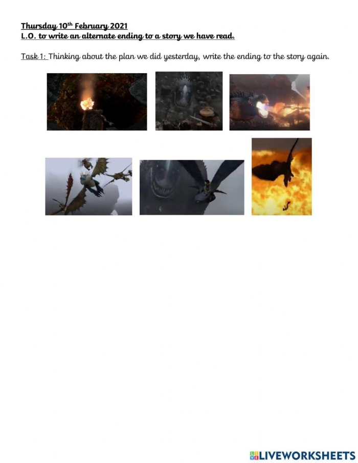 Choose the Best Ending worksheet for first graders, image 17 First grade addition worksheet focusing on choosing the best ending for fiction stories