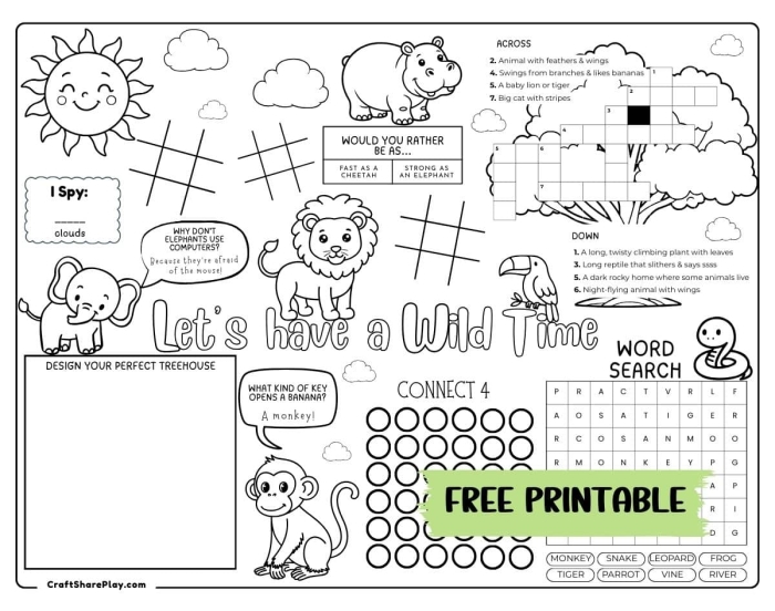 First grade student answering prepositional questions about animal habitats in the zoo