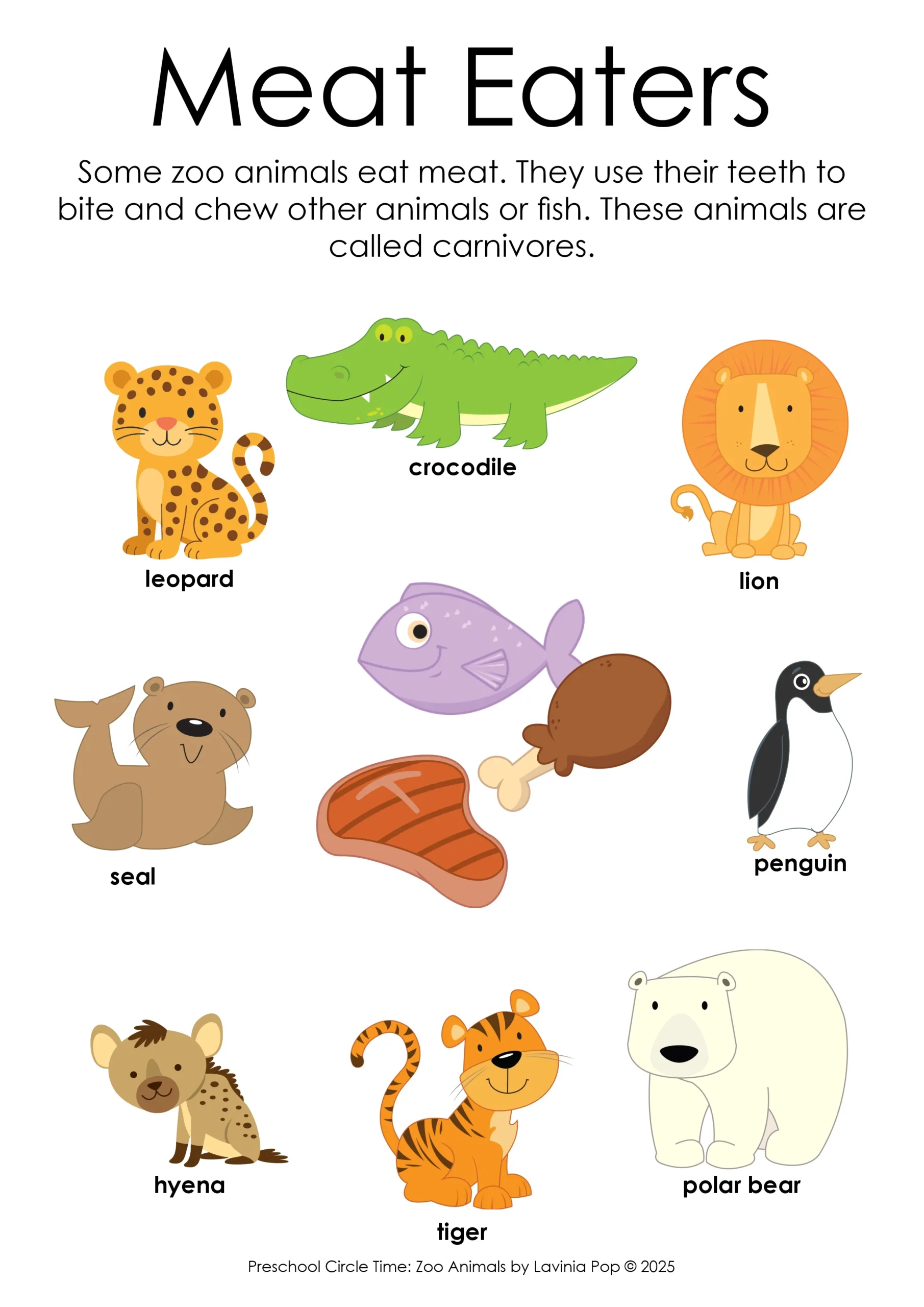Worksheet image depicting a first grader exploring zoo animal locations