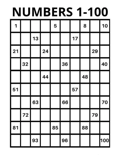Counting to 100 worksheet number 11 for first grade life science First grade student using a numbers to 100 chart for math practice