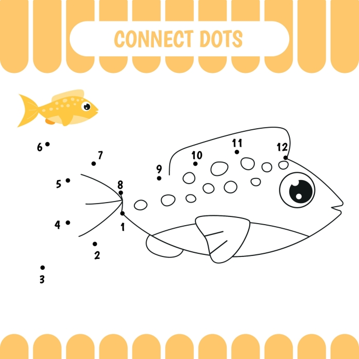 Ratios and Proportions worksheet for First Grade Fish Connect the Dots worksheet for first graders to practice counting from 1 to 33. Engaging activity featuring a fish illustration to enhance learning ratios and proportions.