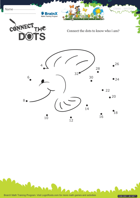 Ratios and Proportions worksheet for First Grade Fish Connect the Dots worksheet for first graders to practice counting from 1 to 33. Engaging activity featuring a fish picture that teaches ratios and proportions.