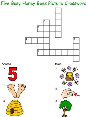 Five Busy Honey Bees worksheet for pre-k students to practice division concepts