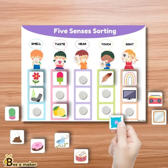 Five Busy Honey Bees worksheet for Pre-K students to illustrate their favorite part of the poem