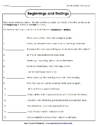 Five Finger Story Sequencing worksheet for second graders to organize story summaries