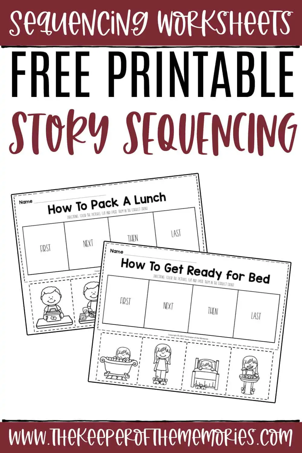Five Finger Story Sequencing worksheet designed for second graders to enhance narrative skills