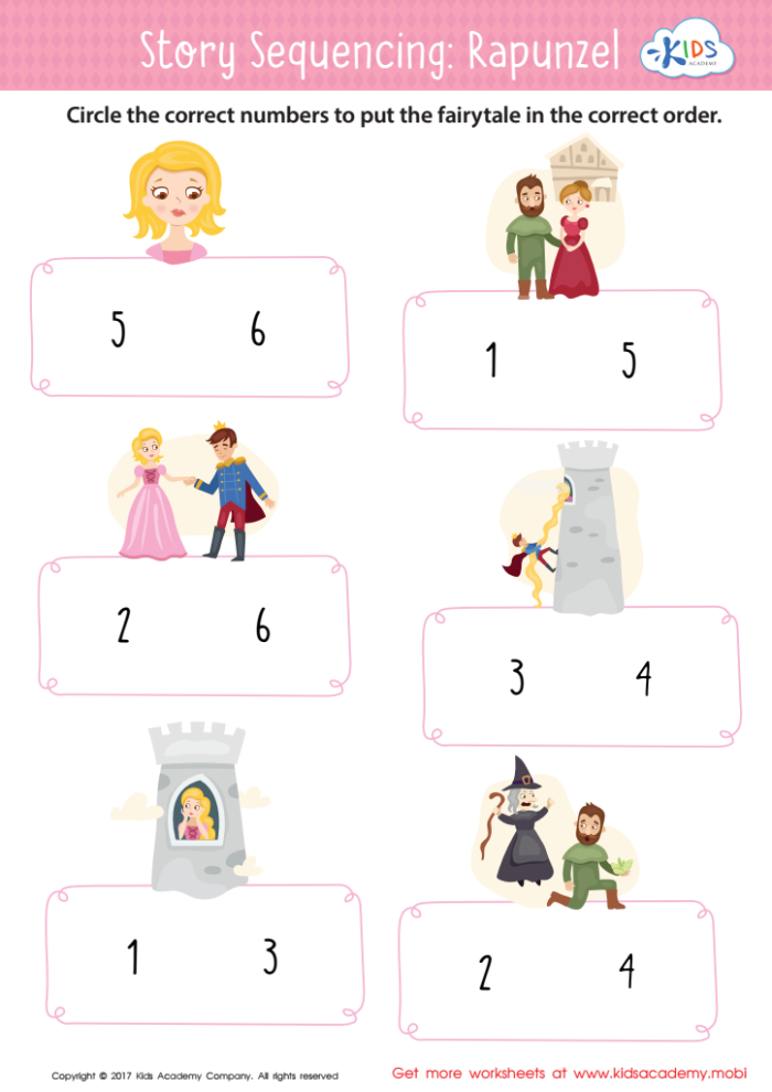 Five Finger Story Sequencing worksheet for second graders to enhance storytelling skills