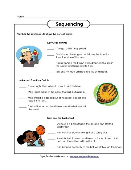 Five Finger Story Sequencing worksheet for second graders to help organize story summaries