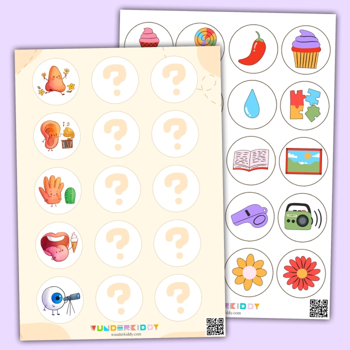 Engaging worksheet for first grade students to explore their five senses through creative riddles Five Senses Observation worksheet featuring sensory words and a riddle format for first graders