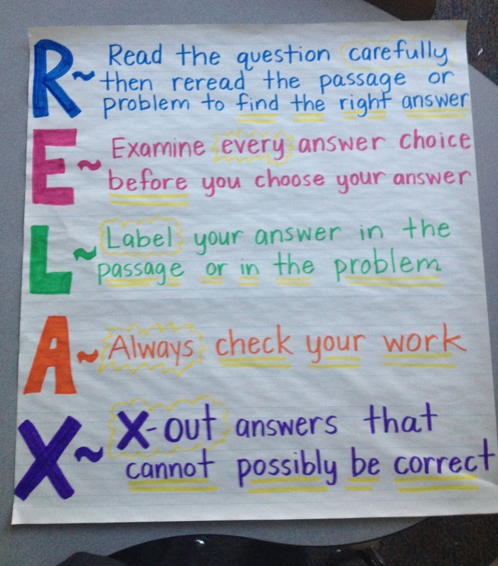 Five Tips for Calmer Test-Taking for Kindergarten Students worksheet featuring five essential tips for a calm test-taking experience
