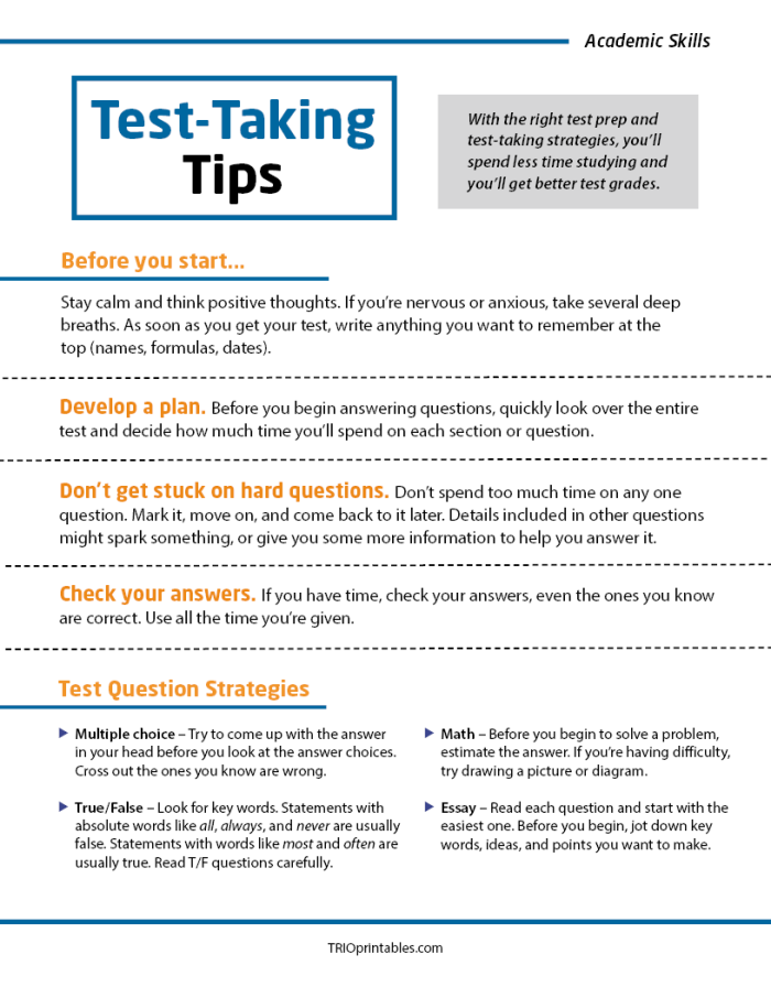 Five Tips for Calmer Test-Taking Worksheet for Young Learners Worksheet on five calming strategies for test-taking in kindergarten