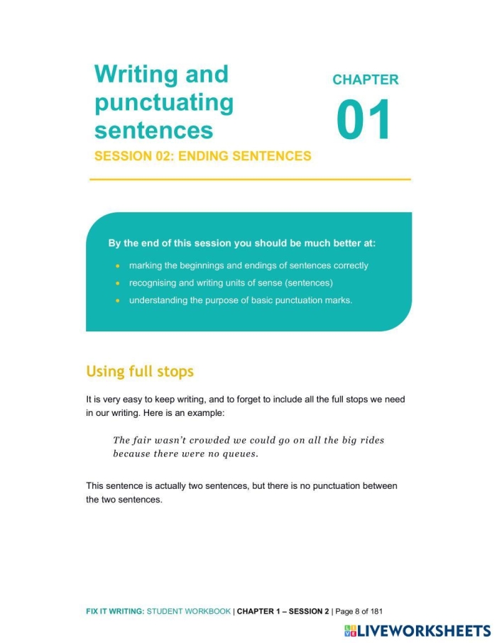 Sixth grade grammar worksheet focused on copyediting practice skills