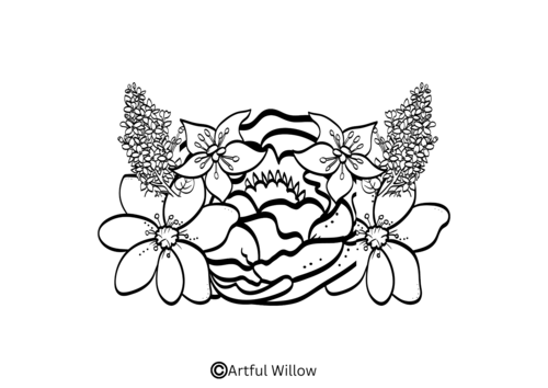 Colorful flower crown worksheet for first graders to explore geometry concepts