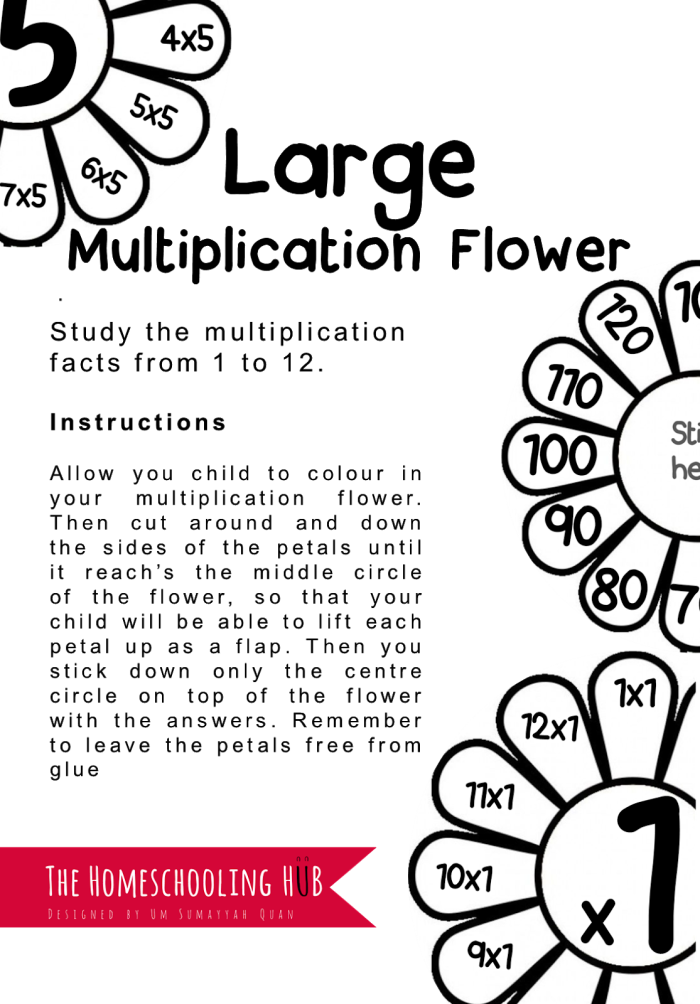 Colorful flower multiplication worksheet for third graders to enhance their math skills. Engaging multiplication practice with vibrant flower illustrations.
