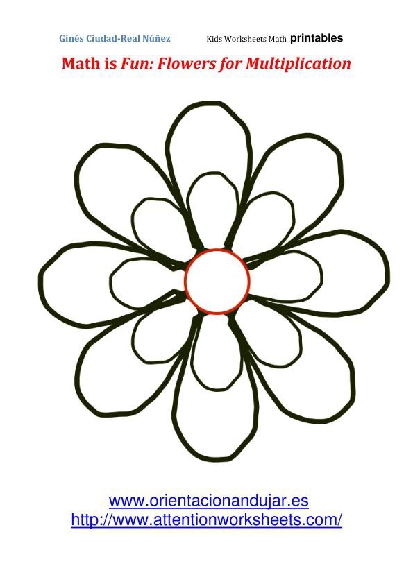 Colorful flower multiplication worksheet for third graders to enhance their math skills. Engaging worksheet image featuring flowers for practicing multiplication concepts.