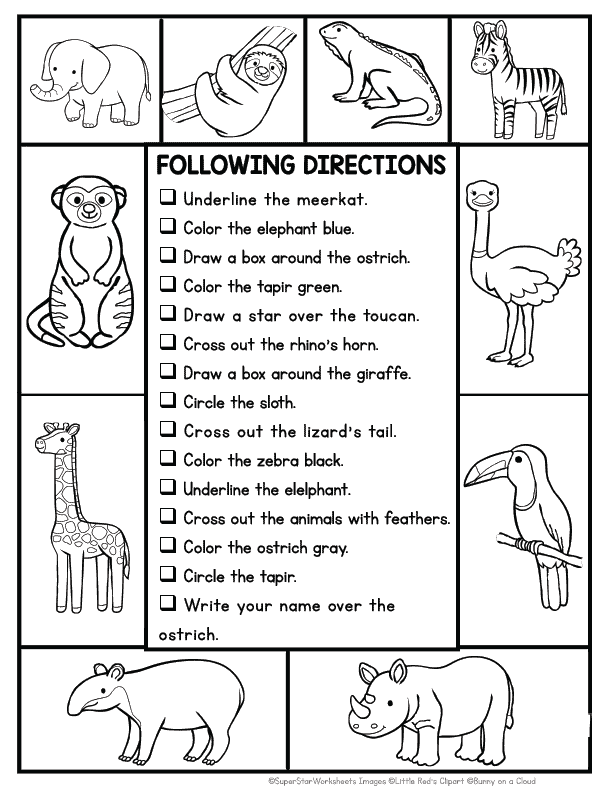 Following Directions Activity: History Riddle Challenge for Young Learners First grade student completing a following directions worksheet with numbered steps to solve a history riddle