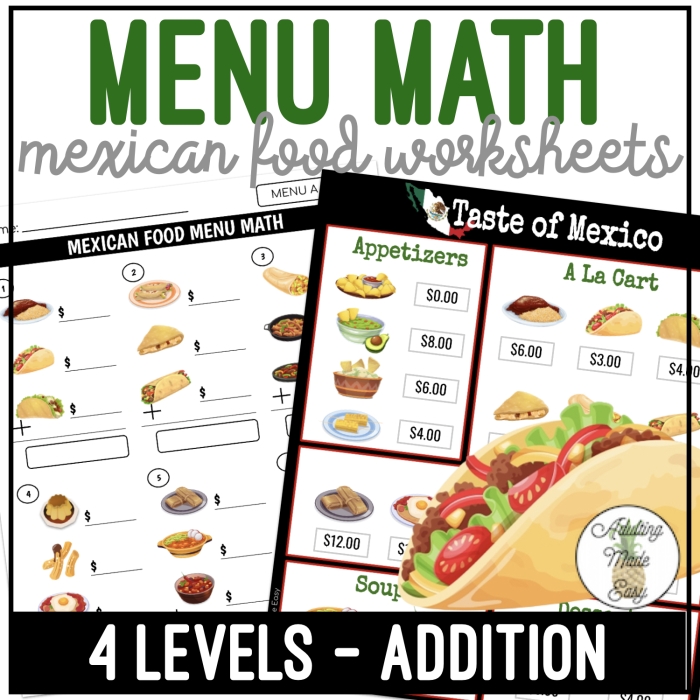 Fractions worksheet for Fourth Grade Colorful Food Math worksheet for fourth graders focusing on fractions, decimals, and nutrition concepts. Engaging activity to enhance students' understanding of food-related math skills.