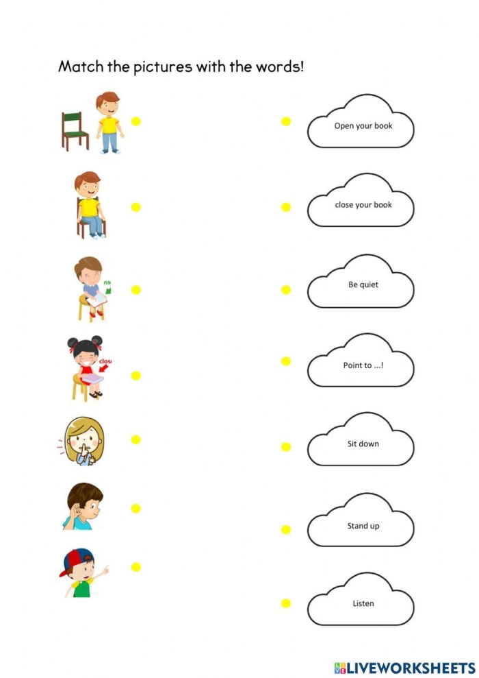 Sixth grade students practice matching formal and informal language examples to appropriate contexts on a worksheet