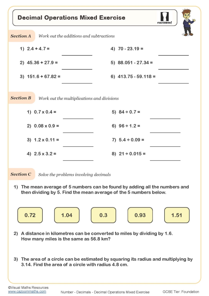 Colorful Four in a Row worksheet featuring mixed operations for third graders
