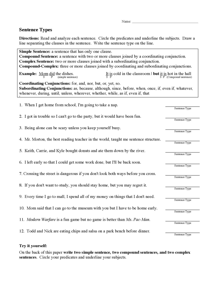 The Four Types of Sentences Handwriting Practice for Fourth Graders. Worksheet for practicing the four types of sentences: declarative, imperative, exclamatory, and interrogative.