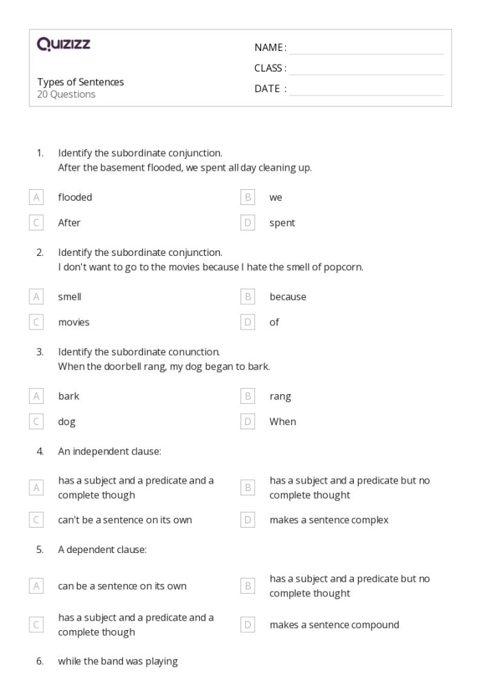 Four Types of Sentences Worksheet 8 Handwriting Practice Fourth grade worksheet identifying declarative, imperative, exclamatory, and interrogative sentences for EL students