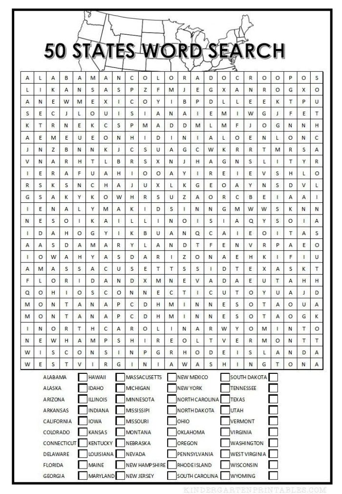 Fourth grade student completing a printable 50 states quiz worksheet
