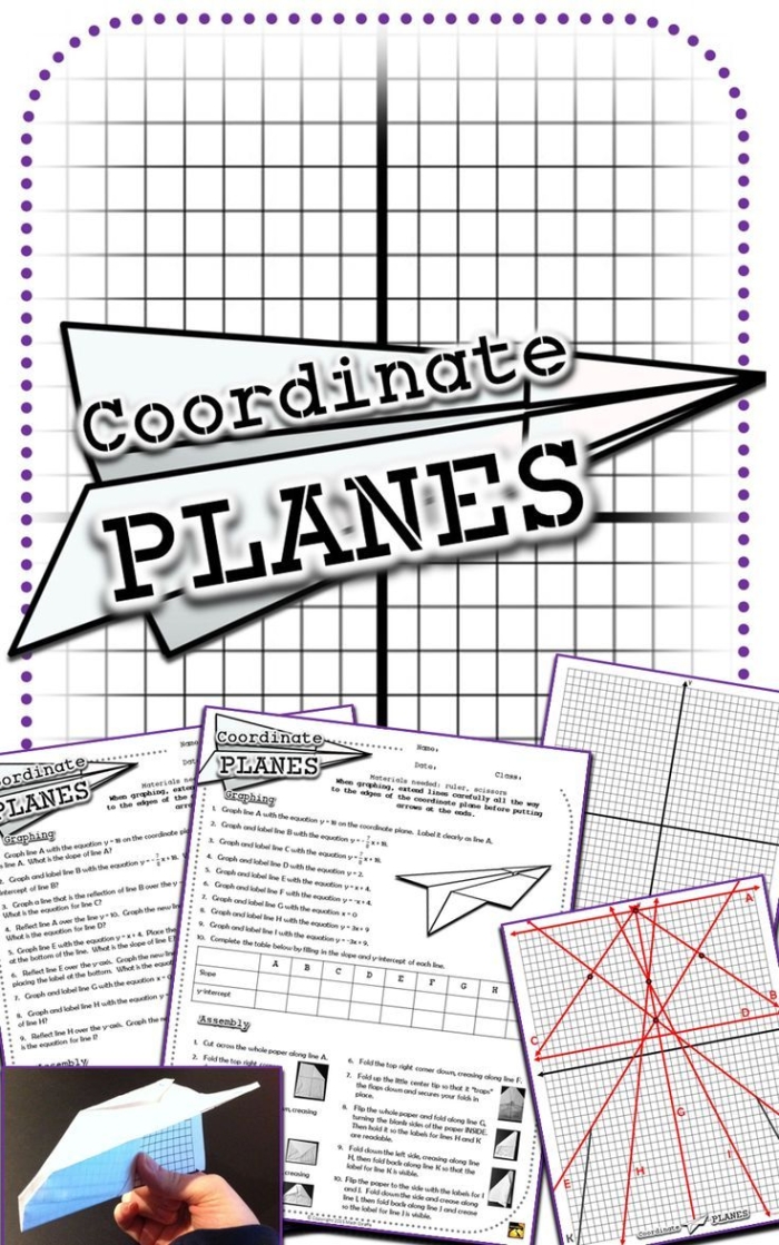 Coordinate Points at the Air Show worksheet for engaging learning activities Worksheet featuring a grid for plotting coordinate points at the air show for fourth graders