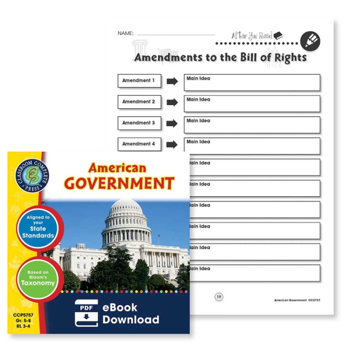 Fourth grade students completing a U.S. Constitution Amendments Quiz geometry worksheet