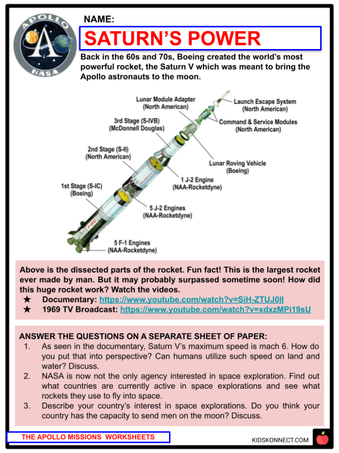 Apollo 11 worksheet for fourth graders focusing on phonics and space missions