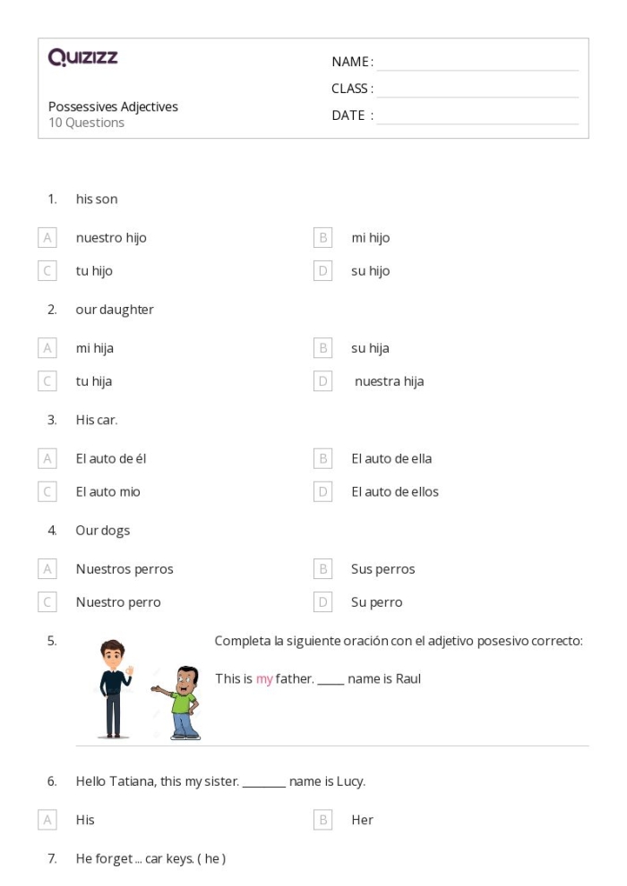Singular and Plural Possessives Worksheet Number Nine Fourth grade worksheet focusing on the placement of apostrophes in singular and plural possessive nouns