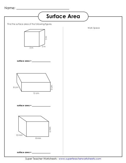 Find the Area of a Rectangle Level 2 Math Worksheet Exercise 8 A fourth grade geometry worksheet featuring seven rectangles for students to calculate the area