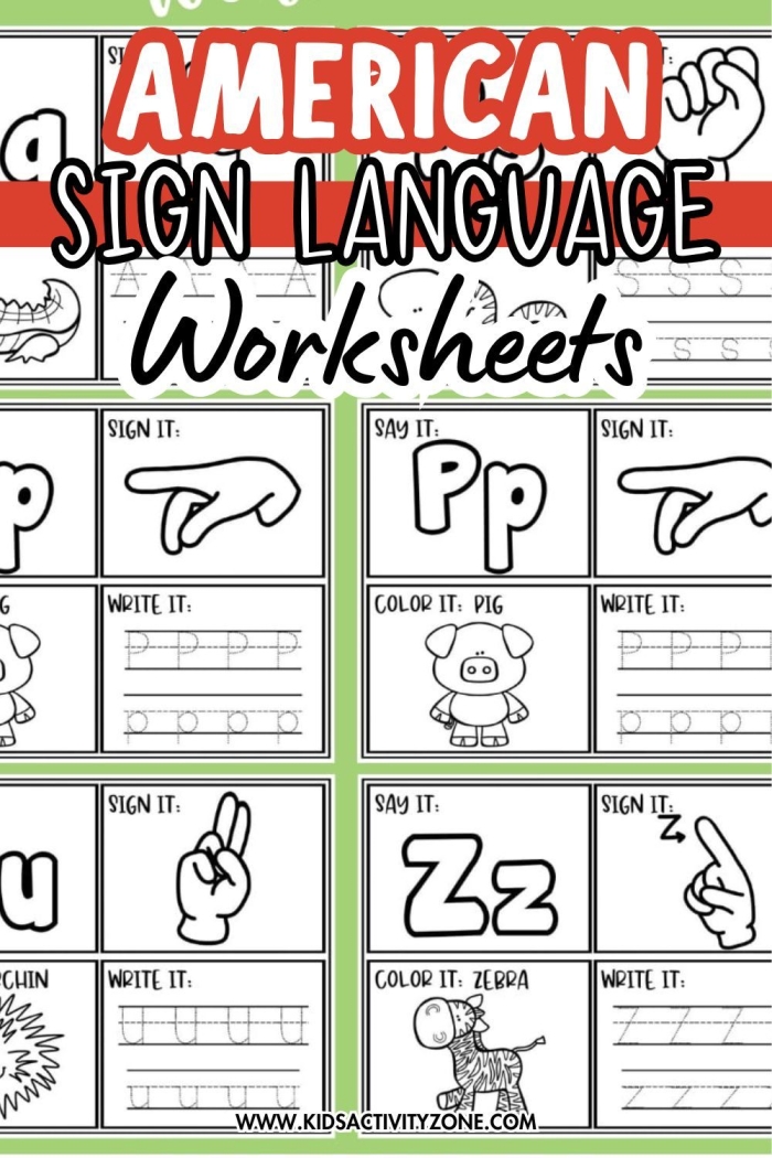 Sign Language Number Code Challenge for Elementary Students Fourth graders decode a hidden message using American Sign Language hand signs and numbers in this practice worksheet activity