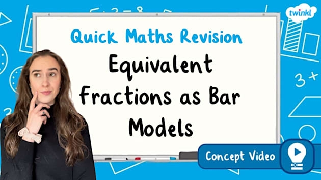 Fourth grade math worksheet featuring bar models to help students visualize and practice equivalent fractions.