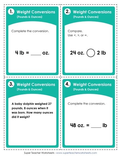 Fourth grade student using an Easter themed worksheet to practice converting pounds to ounces
