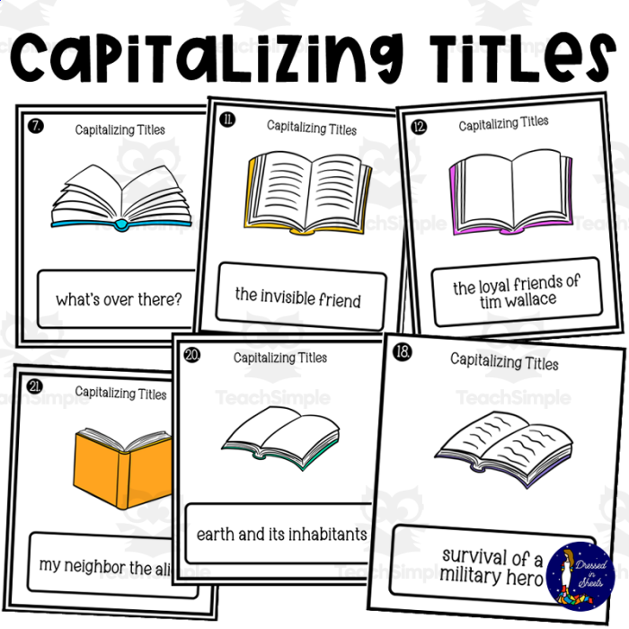 Capitalization Rules Worksheet for Fourth Graders Worksheet for practicing capitalization rules in titles