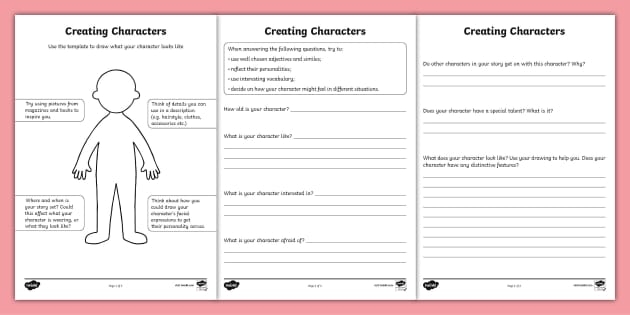 Fourth grade students analyze fictional character traits on a five-page addition and reading worksheet