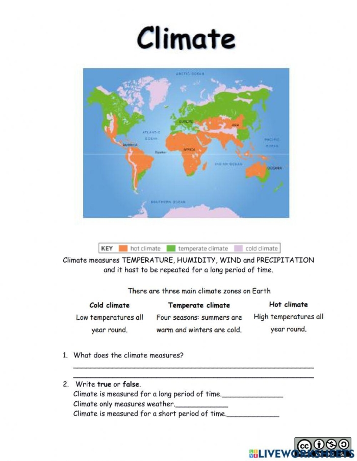 Ratios and Proportions worksheet for Fourth Grade Climate Map worksheet for fourth graders, focusing on Africa's climate patterns and their significance. Educational resource illustrating how to interpret climate maps effectively.