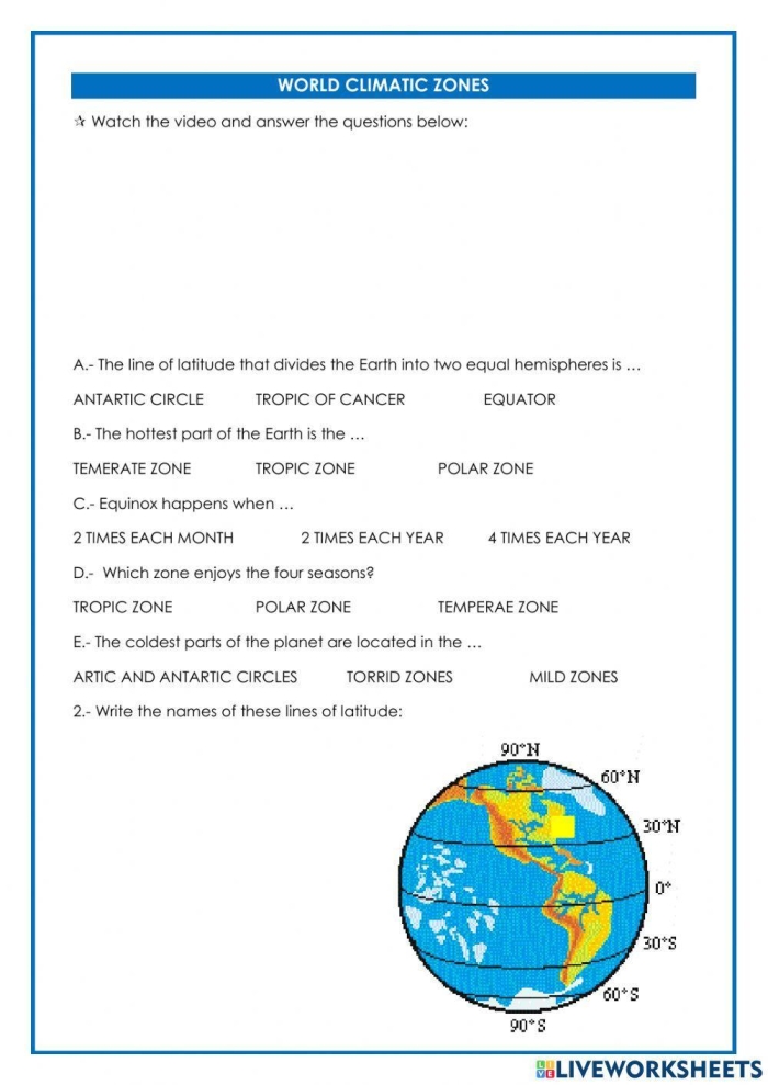 Educational resource on reading climate maps and their importance in understanding geography Climate map worksheet illustrating Africa's diverse climates for fourth graders