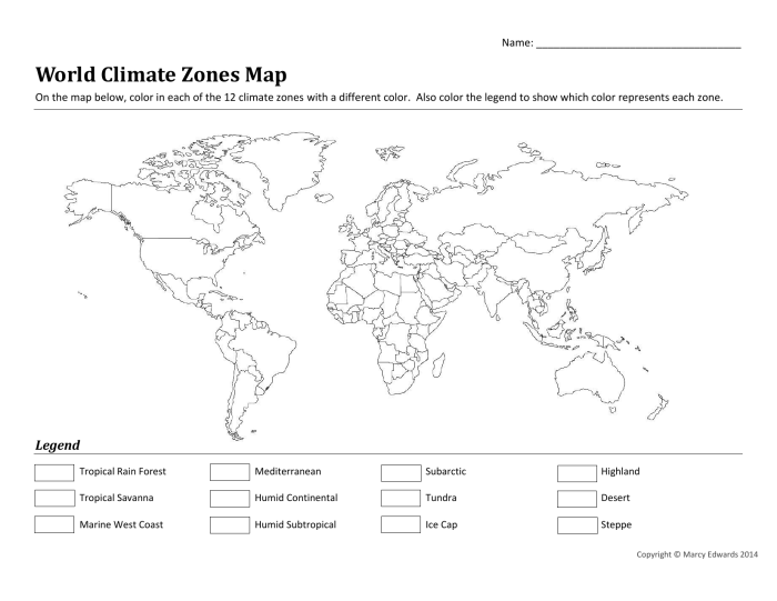 Illustration of a climate map showcasing Africa's diverse climates for educational purposes Climate Map worksheet for understanding Africa's climate patterns in a fourth-grade classroom