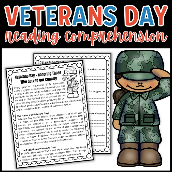 Comparative worksheet on Memorial Day, Labor Day, and Veterans Day for reading comprehension Worksheet illustrating the differences between Memorial Day, Labor Day, and Veterans Day for fourth graders