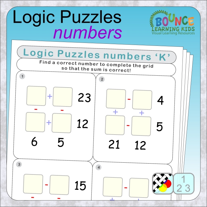 Logic Problem Worksheet 25: Clue-Based Number Detective Activity Fourth grade students solving a logic problem with clues and a table for detective work practice